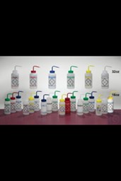 Bild von Bel-Art Safety-Labeled 2-Color Distilled Water Wide-Mouth Wash Bottles; 1000ml